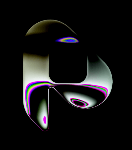 3D chrome object